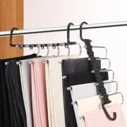 Hangers Space Saving 5 Tier Pant Hangers, Closet Organizers and Storage for P...