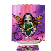 Monarch Butterfly Fairy at Sunset Shower Curtain