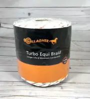 Gallagher TURBO Equi Braid 1/8 mile Wire Ultra White Electric Fence Farm G62174
