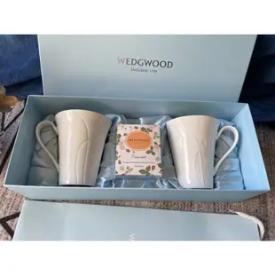 全新《英國皇室WEDGWOOD 》NATURE系列 純白骨瓷馬克杯禮盒