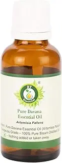 Davana Essential Oil | Artemisia Pallens | Davana Oil | 100% Pure Natural | Pure Davana Oil | Steam Distilled | Therapeutic Grade | 5ml | 0.169oz By R V Essential
