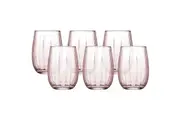 Pasabahce Glass Linka Old Fashioned Pink 380ml - Set 6