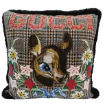 【二手名牌BRAND OFF】GUCCI 古馳 格紋 小鹿斑比 抱枕