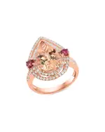 Bloomingdale's Fine Collection Pink Tourmaline, Morganite & Diamond Ring in 14K Rose Gold