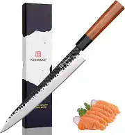 KEEMAKE 10 inch Yanagiba Knife Sashimi Knife Stainless Steel Kitchen Filleting