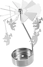 HOLIDYOYO Rotary Carousel Candle Holder Metal Decorative Tea Light Stand Romantic Ornament for Wedding Party Christmas Home Decor Unique