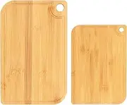 Large Bamboo Cutting Board, Kitchen Set - Butchers Block, Charcuterie Board, for Kitchen, Wood Cutting Board, with Integrated Juice Grooves