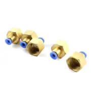 A● 5Pcs 1/2PT x 6mm One Touch Air Pneumatic Pipe Tube Quick Coupler Connector