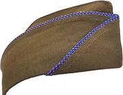 [Hornbeam Militaria] Reproduction American Army Enlisted Man's Garrison Cap, Army Air Corps Piped, World War Two Era (7 1/8 (57))