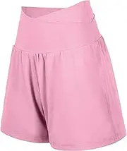 [Generic] High Waist Shorts for Grils Trendy Comfy Fashion Leisure Style Comfortable Pants Elasticity Fresh Toddler Trousers