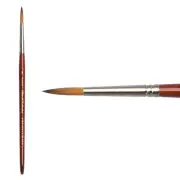 Mimik Kolinsky Synthetic Sable Short Handle Brush Round #6 - 6 Pack