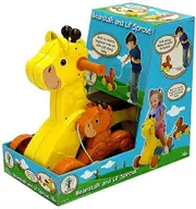 New Beginnings Giraffe Mountain Ride-On and Pull-Along Kids Toy 4+