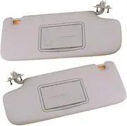 Vexilon 1 Pair Gray Sun Visor Makeup Mirror, for Chevrolet, for Chevy, for Spark 2011-2016, for Sonic 2012-2019 Car Sun Visor