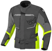 Berik Tourer Waterproof Motorcycle Textile Jacket, grey-yellow, Size 50 for Men Grey Yellow