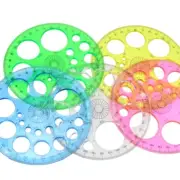 5 Pieces Mathematics Protractor Circle Template Office Supplies Math Protractor