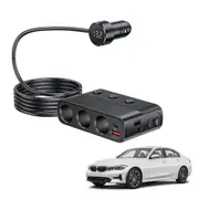 7 in 1 Cigarette Lighter Splitter QC3.0 PD 30W Charging 3 Socket Car Charger Adapter
