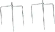 2pcs Triangle Pole Holders for Umbrellas Durable Steel Anchors with Comfortable Grip for Fishing and Beach Use Strong Support for Sunshade Stability