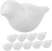 GARVALON Lightweight Unfinished Birds Model Set 15pcs Creative DIY Craft Tools for Easter Decor