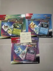 Pokemon Prismatic Evolutions Tech Sticker x3 - Order #7- SEALED ✅- 9 P.E Packs