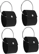 CIYODO Sufficient Quantity Leather Hooks Pack Towel Ring Holders for Home Organization