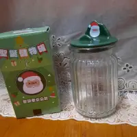 在飛比找蝦皮購物優惠-聖誕儲物罐 只有綠色蓋 玻璃＋陶瓷材質