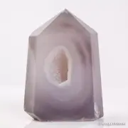281g83mm Druzy Agate Geode Tower Point Natural Crystal Polished Quartz Healing