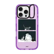 iPhone 16 Pro Impact Ring Stand Case MagSafe Compatible WINE & CAT