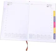 Angoily Monthly Planner Notebook Stylish Schedule Notepad for International Use for Students Professionals English Calendar Format with Address Book Feature