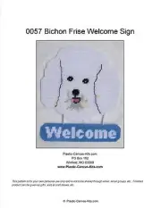 Bichon Frise Dog Welcome Sign- Plastic Canvas Pattern or Kit