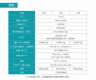 東芝 TOSHIBA 4TB 3.5吋 SATAIII 影音監控碟 DT02ABA400V (7.9折)