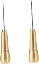 OSALADI 2Pcs Sewing Awls Leather Repair Tools for Shoes Crochet Prickers with Solid Handle for DIY Hand Stitching Craft Projects for Carpets Coats Tents