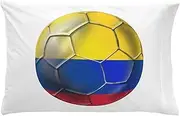 CafePress Colombia Soccer Ball Pillow Case Standard Size Pillowcase, Lumbar Cover Microfiber
