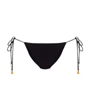 Tory Burch Solid String Knotted Bikini Bottom L black