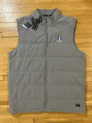 New Travis Mathew Nationwide Gray Cold Bay Vest Golf Men’s Size XL
