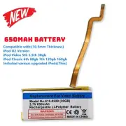 iPod Classic 6 6.5 7th Gen 80GB/120GB/160GB Replacement Battery 650mAh--(THIN)