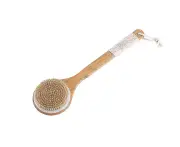Dual-sided Long Handle Shower Brush With Soft And Stiff Bristles, Back Scrubber Exfoliating Body Scrubber For Wet Or Dry Brushing Bath Shower Body Bru