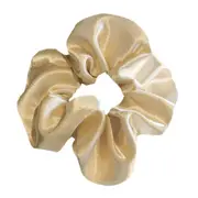 4PCS Women Silk Scrunchie Elastic Handmade Multicolor Hair Band Ponytail Holder Headband Hair Accessories Satin Silk Solid Color
