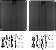 xinyee 15W*2 5V/12V Solar Panel Car Battery Charger with USB DC Chain Output Ports Portable Waterproof Power Trickle Battery Charger & Maintainer for Car Boat Automotive RV Phones, Laptop Sports Camer