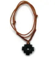 Peruvian Handmade Necklace Woven in Macrame Chakana Inca Thread