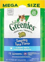 Greenies Tempting Tuna Flavour Dental Feline Cat Treats, 130 g