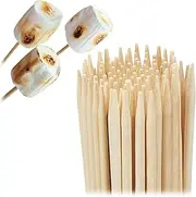 Relaxdays Bamboo Wooden Skewers, Set of 250, Kebab Skewers 40 cm Long, Sticks for Marshmallows, Cotton Candy, Diameter 5 mm, Natural