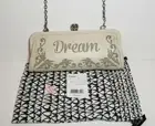 BRIGHTON KAYTANA WHITE LEATHER DREAM CELL CROSSBODY CLUTCH CHAIN STRAP NWT $160