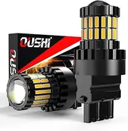 OUSHI 3157 LED Reverse Light Bulbs, Super Bright 6500K White 300% Brightness 2600Lm, T25 P27/7W 3057 3156 3056 LED Bulb with Projector Backup Tail Brake Turn Signal Lights, Pack of 2