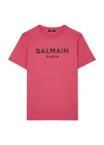 Balmain Kids Logo-appliquéd Cotton T-shirt (12-14 Years) - Pink Fuchsia - 14YR (14 Years) 14YR (14 years)