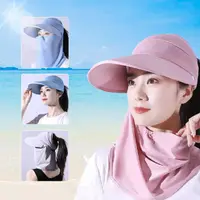 在飛比找momo購物網優惠-【GE嚴選】UPF50+冰絲防曬帽(遮陽帽 防曬頭巾 防曬面