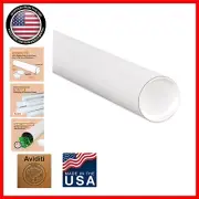 Durable White Mailing Tubes 24-Pack - Secure Shipping for Posters & Blueprints