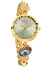 [Titan] Raga Moments Of Joy Dial Watch with Metal Strap in Gold