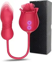 Anal Plug Sex Toys Vibrator 3 in 1Toy Vibrator For Woman Tongue Licking Stimulator Thrusting G Spot Dildo Clit Nipple Licker For Women