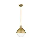 Innovations FR Hampden 8" 1 Light Mini Pendant, BB/Seed-201S - 201S-BB-HFS-84-BB