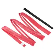 6Pcs 43.3" Tennis Racket Grip Tape w Damping Ridges Perforated Overgrip Red